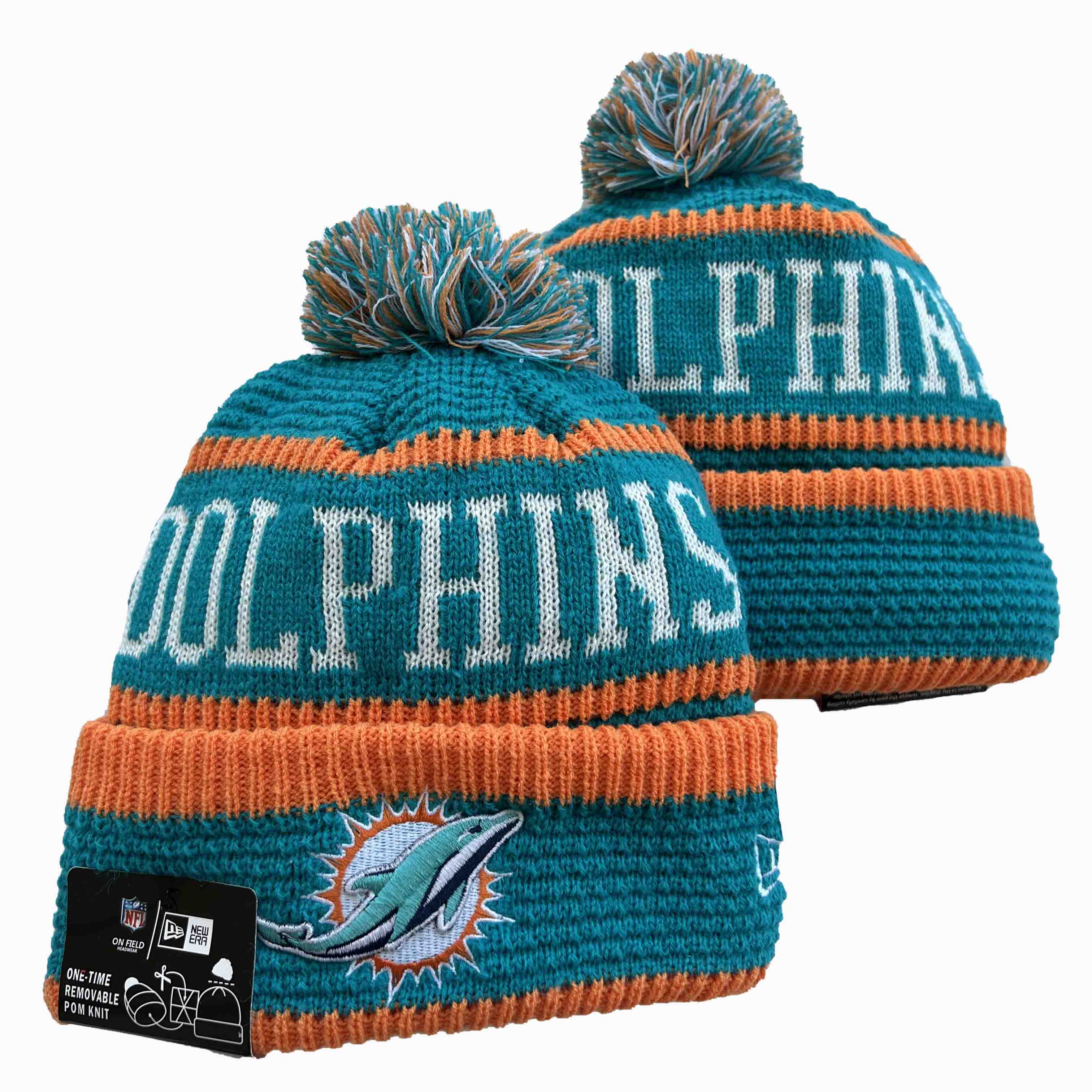 Miami Dolphins Knit Hats 0114